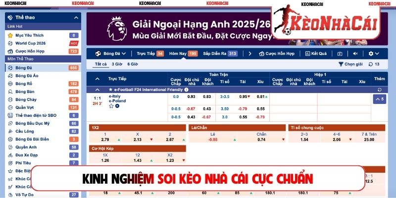 Kinh nghiệm soi kèo nhà cái cực chuẩn
